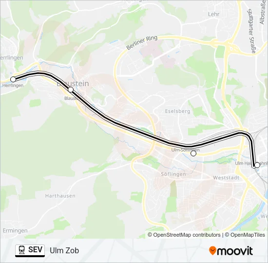 SEV Train Line Map