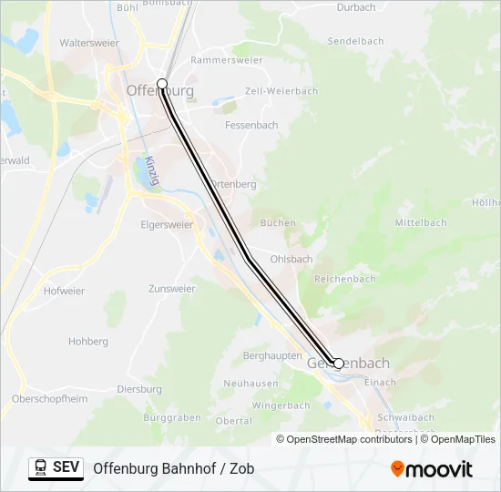 SEV Train Line Map