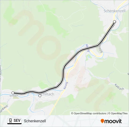 SEV Train Line Map