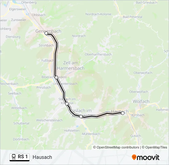 RS 1 Train Line Map