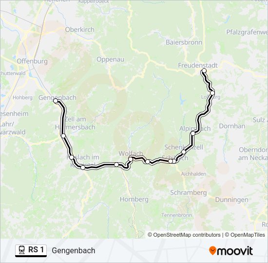 RS 1 Train Line Map