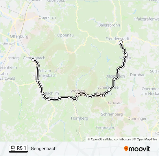 RS 1 Train Line Map