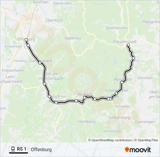 RS 1 Train Line Map