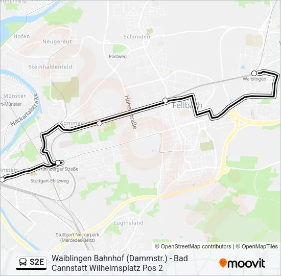 S2E Bus Line Map