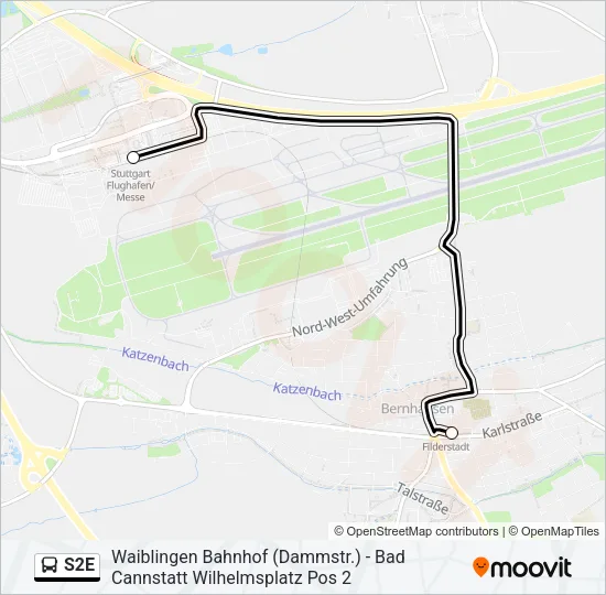 S2E Bus Line Map