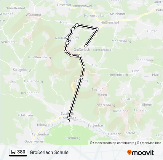 380 Bus Line Map