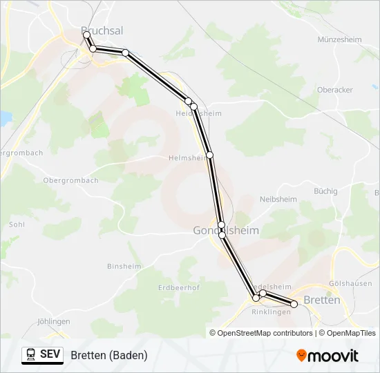 SEV Train Line Map