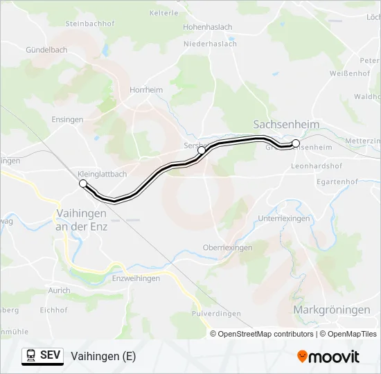 SEV Train Line Map