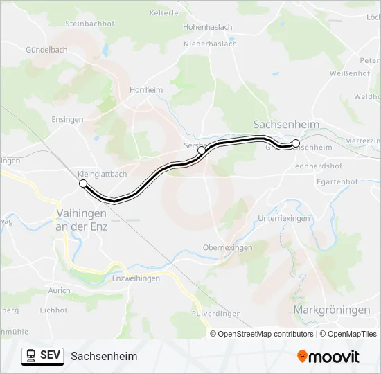 SEV Train Line Map