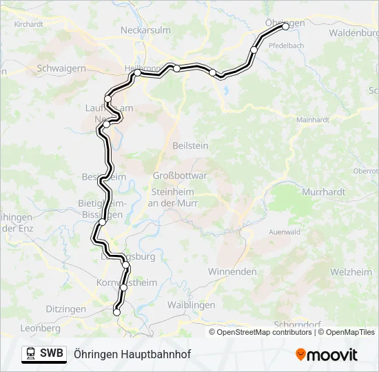 SWB Train Line Map