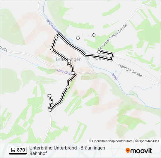 870 Bus Line Map
