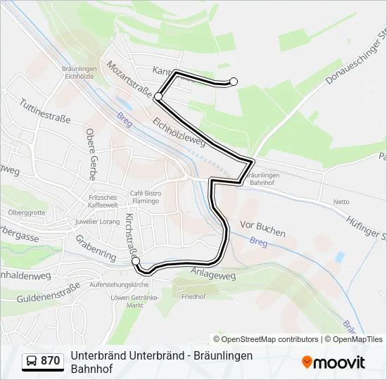 870 Bus Line Map