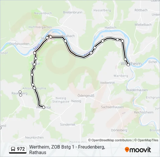 972 Bus Line Map