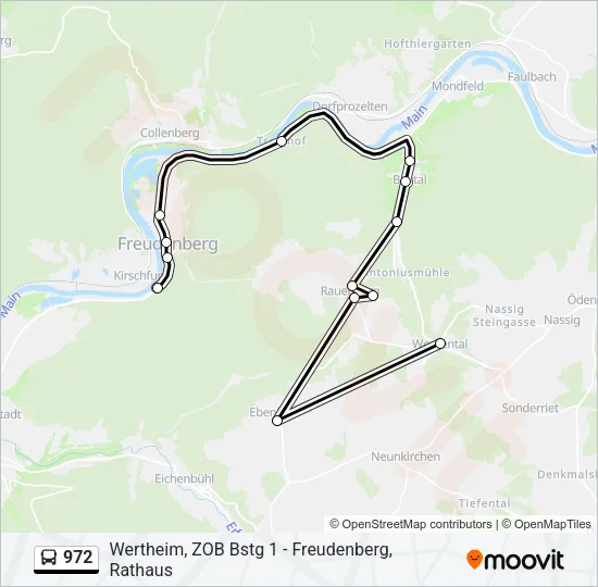 972 Bus Line Map