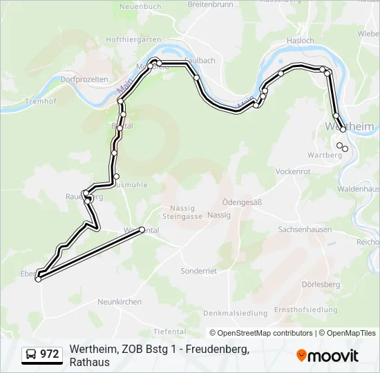 972 Bus Line Map