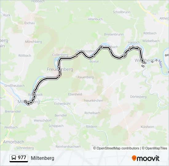 977 Bus Line Map