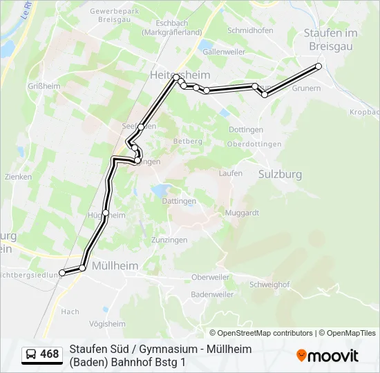 468 Bus Line Map