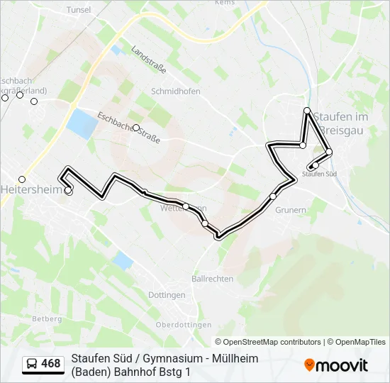 468 Bus Line Map