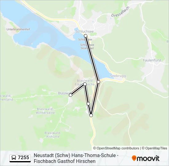 7255 Bus Line Map