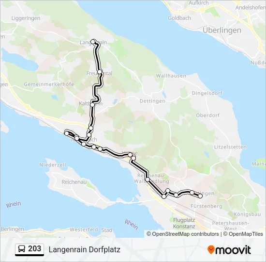 203 Bus Line Map