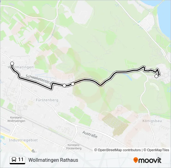 11 Bus Line Map