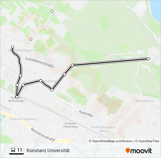 11 Bus Line Map