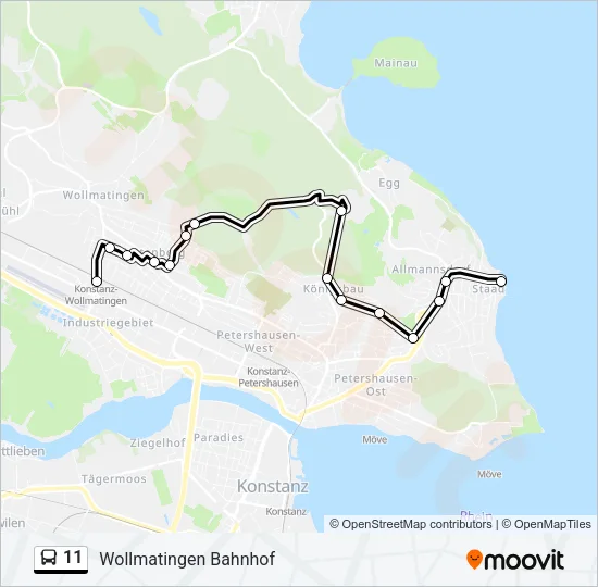 11 Bus Line Map