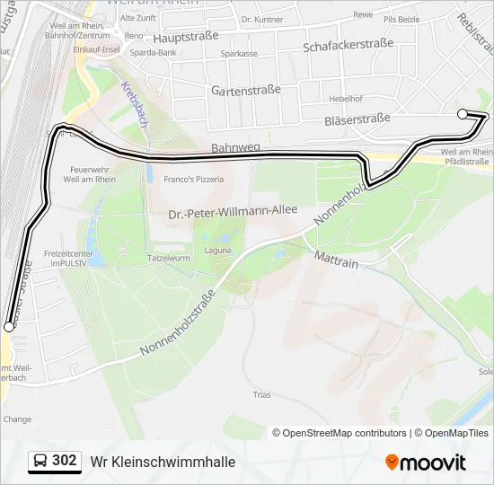 302 Bus Line Map