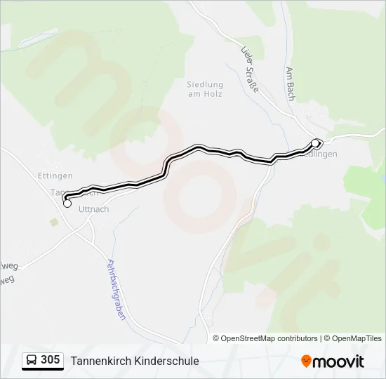 305 Bus Line Map