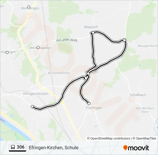 306 Bus Line Map
