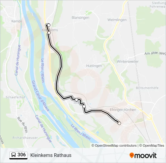 306 Bus Line Map