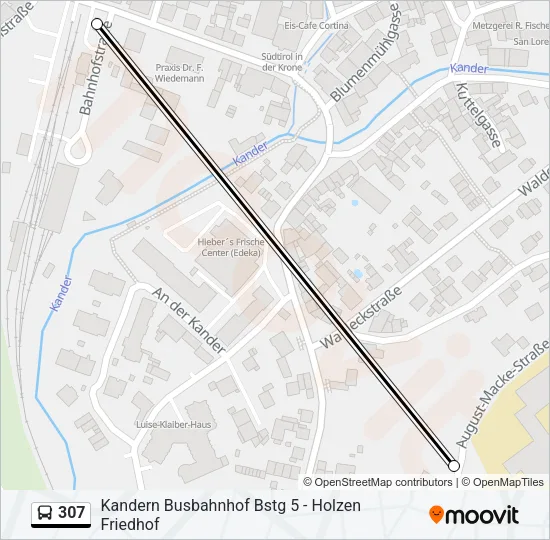 307 Bus Line Map
