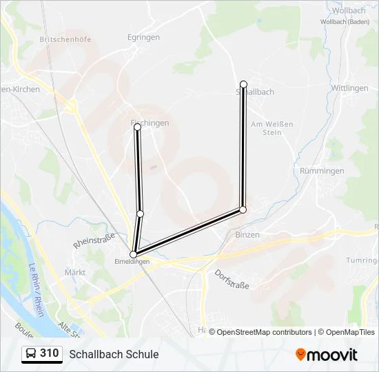 310 Bus Line Map