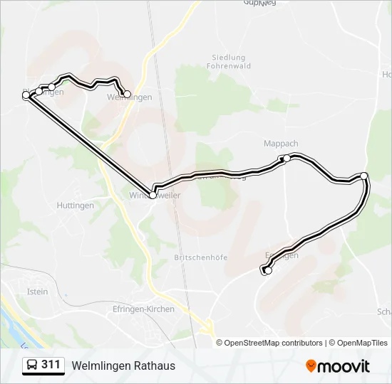 311 Bus Line Map