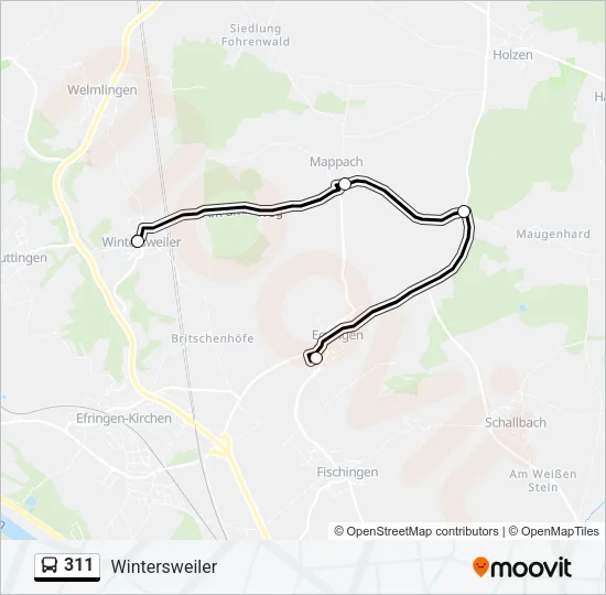 311 Bus Line Map