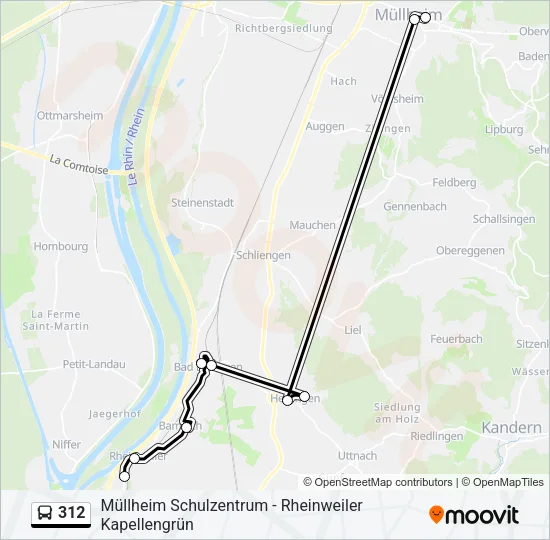 312 Bus Line Map