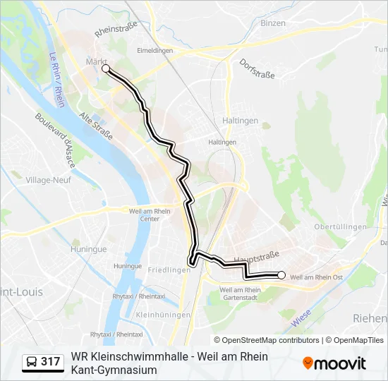 317 Bus Line Map
