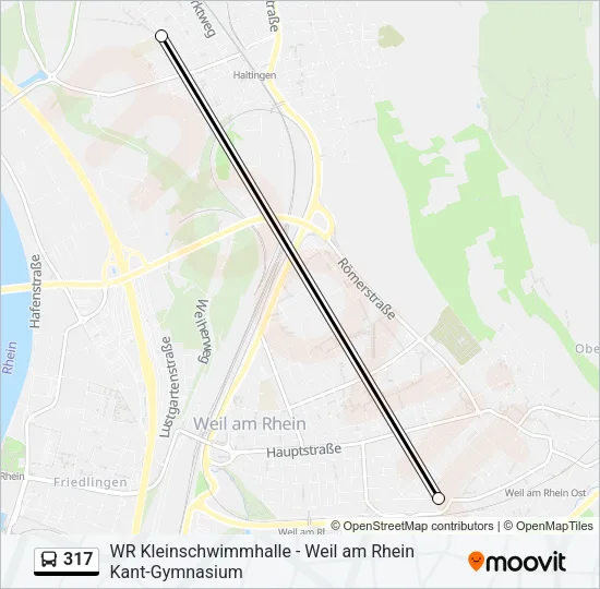 317 Bus Line Map
