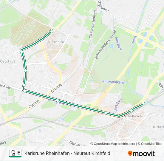 E Train Line Map