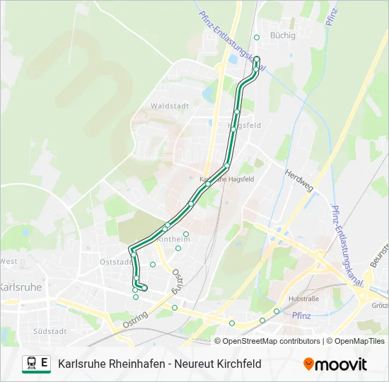E Train Line Map