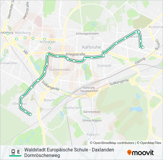 E Train Line Map