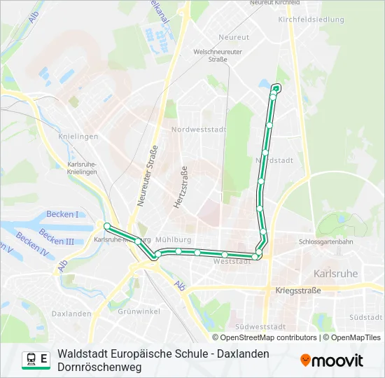 E Train Line Map