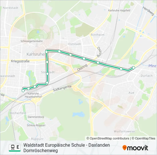 E Train Line Map