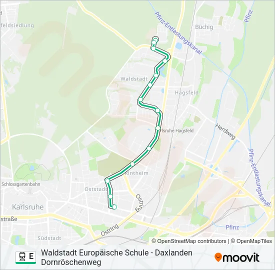 E Train Line Map