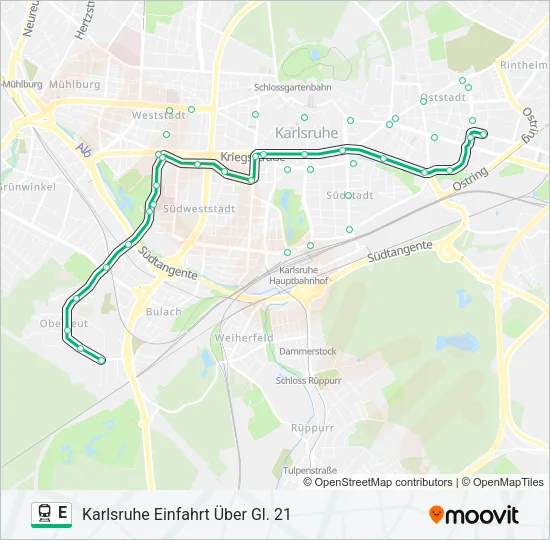 E Train Line Map