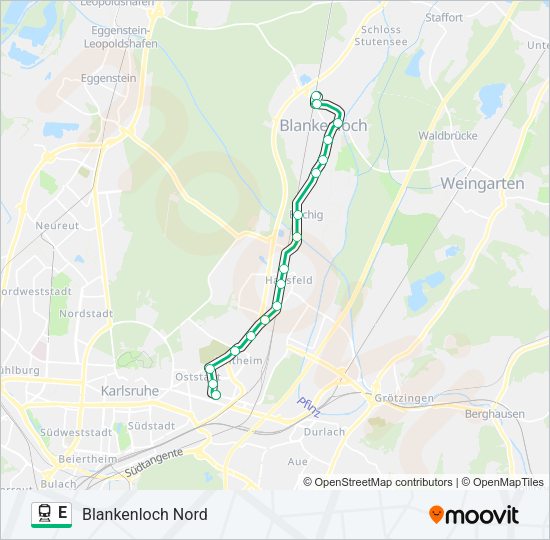 E Train Line Map