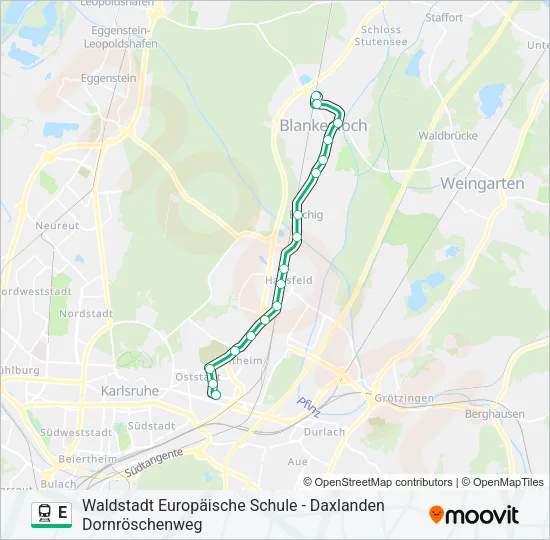 E Train Line Map