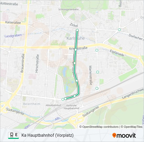E Train Line Map