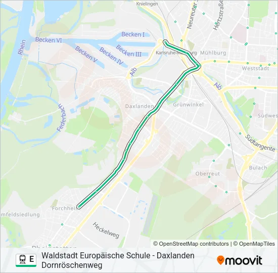E Train Line Map