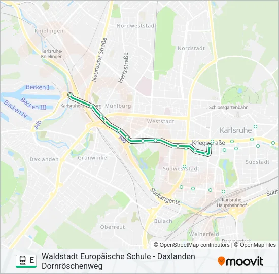 E Train Line Map